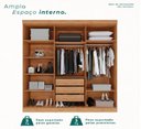 Ver imagem 2 de Guarda Roupa 2 Metros de Largura 6 Portas 3 Gavetas Ubatuba Valverde