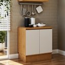 Ver imagem 1 de Balcão Multifuncional para Cozinha 2 Portas com Tampo para Cooktop com Rodapé Decorativo