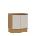 Ver imagem 3 de Balcão Multifuncional para Cozinha 2 Portas com Tampo para Cooktop com Rodapé Decorativo