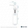 Dosador Flat para Detergente Embutido Inox 500ml Bela Metais - 8