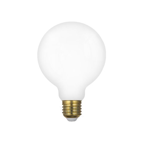 Lâmpada Filamento De Led Poptem G95 Bivolt Leitosa Decorativa