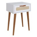 Ver imagem 1 de Mesa de Cabeceira Retrô - Branca Mettamobili