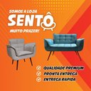 Ver imagem 5 de Puff Banqueta Comodoro Quadrado em Tecido Veludo - Sentô Grafite