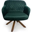 Ver imagem 2 de Kit 02 Poltronas Jade Tressê Giratórias Veludo Verde Nexta Casa