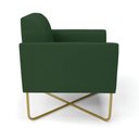 Ver imagem 4 de Poltrona Base X Industrial Dourado Marisa Veludo Verde D03 - D'Rossi
