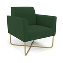 Ver imagem 1 de Poltrona Base X Industrial Dourado Marisa Veludo Verde D03 - D'Rossi