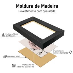 Jogo de Quadros Decorativos Duplo Molduras Marília Dente de Leão Marrom Moldura Marília - 4