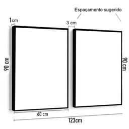 Jogo de Quadros Decorativos Duplo Molduras Marília Dente de Leão Marrom Moldura Marília - 8