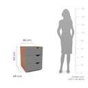 Ver imagem 3 de Mesa de Cabeceira 3 Gavetas 54cm x 40cm Porto Marrom