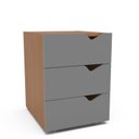 Ver imagem 2 de Mesa de Cabeceira 3 Gavetas 54cm x 40cm Porto Marrom