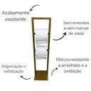 Ver imagem 2 de Porta Papel Higiênico Estilo Industrial Dourado