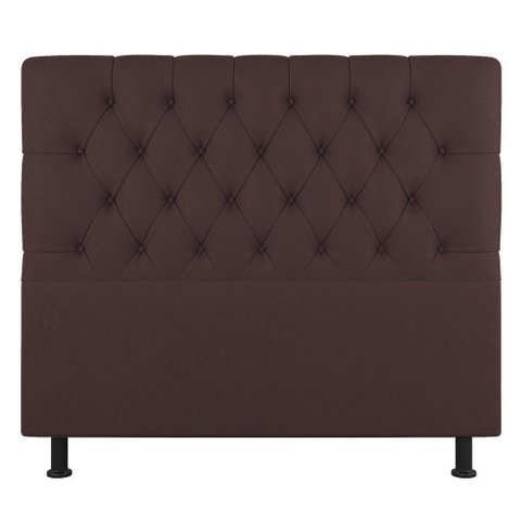 Cabeceira Cama Box Solteiro Nice 90cm Sintético Marrom - Abmaza
