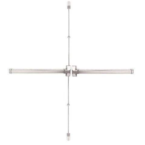 Barra Antipânico para Porta Dupla com 3 Pontos de Fixação Touch Inox Escovado 1300 Soprano