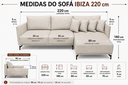 Ver imagem 4 de Sofá Ibiza Linho Bege 2.20m Chaise Lado Direito ou Esquerdo – Design Moderno e Conforto Premium