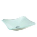 Ver imagem 2 de Cuba de Vidro Retangular Chanfrada 39cm Branco