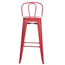 Ver imagem 5 de Kit 4 Banquetas Altas Anm6990b Iron Tolix Titan Anima Office Encosto Alto Vermelho