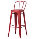 Ver imagem 2 de Kit 4 Banquetas Altas Anm6990b Iron Tolix Titan Anima Office Encosto Alto Vermelho