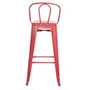 Ver imagem 4 de Kit 4 Banquetas Altas Anm6990b Iron Tolix Titan Anima Office Encosto Alto Vermelho
