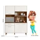 Ver imagem 2 de Kit Cozinha Compacta Athena 140 Nicioli - Évora Rústico/Off White Cristal