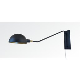 Arandela Articulada e Base Móvel - Cúpula 20cm:aluminio Escovado - 1