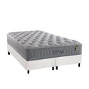 Ver imagem 1 de Cama Box King: Colchão Molas Ensacadas Anjos Soft Dream + Base Crc Courano Branco(193x203)