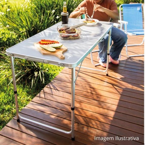 Mesa Pratica Dupla 120cm Mor Dobravel Camping Estetica