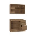 Ver imagem 5 de Armário de Cozinha Compacta 100% Mdf 120cm Nogueira Celeste Kappesberg