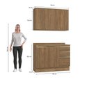 Ver imagem 4 de Armário de Cozinha Compacta 100% Mdf 120cm Nogueira Celeste Kappesberg