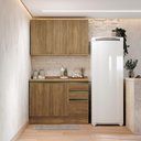 Ver imagem 1 de Armário de Cozinha Compacta 100% Mdf 120cm Nogueira Celeste Kappesberg