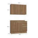Ver imagem 3 de Armário de Cozinha Compacta 100% Mdf 120cm Nogueira Celeste Kappesberg