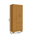 Ver imagem 4 de Guarda-Roupa Solteiro Maya 3 Portas 2 Gavetas Cinamomo - ACP Móveis