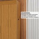 Ver mais imagens de Guarda-Roupa Solteiro Maya 3 Portas 2 Gavetas Cinamomo - ACP Móveis