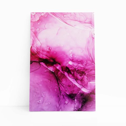 Tons de Rosa e Roxo Respingo Tinta Quadro Canvas 140x90cm