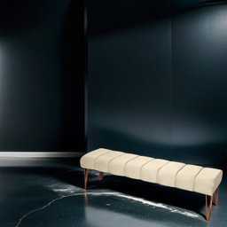 Recamier Estofada Casal King Size Luxo Veludo Bege Ateliê do Conforto Recamier Casal King Size Estof - 2