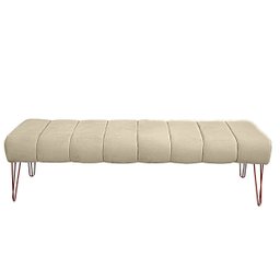 Recamier Estofada Casal King Size Luxo Veludo Bege Ateliê do Conforto Recamier Casal King Size Estof - 5