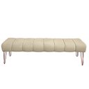 Ver imagem 5 de Recamier Estofada Casal King Size Luxo Veludo Bege Ateliê do Conforto Recamier Casal King Size Estof