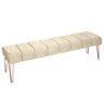 Recamier Estofada Casal King Size Luxo Veludo Bege Ateliê do Conforto Recamier Casal King Size Estof - 4