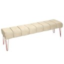 Ver imagem 4 de Recamier Estofada Casal King Size Luxo Veludo Bege Ateliê do Conforto Recamier Casal King Size Estof