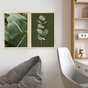 Ver imagem 2 de Dupla de Quadros Decorativos Paisagem Natureza Folhagem Verde