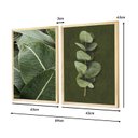 Ver imagem 4 de Dupla de Quadros Decorativos Paisagem Natureza Folhagem Verde
