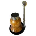 Ver imagem 1 de Escorredor Vira Mate 3 em 1 Cuia Bomba Chimarrão Suporte - Preta