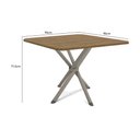 Ver imagem 3 de Mesa de Sala Jantar Volga C/ Tampo 90cm Cromada/nogueira - Kappesberg