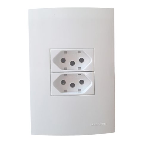 Espelho 4x2 Conjunto 2 Tomadas 10a ou 20a Margirius