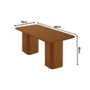 Ver imagem 3 de Mesa Jantar Maldivas Madeirado 180cm Off/Naturale Rufato