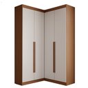 Ver imagem 1 de Guarda-Roupa Casal Modulado Viena 4 Portas 4 Gavetas Branco/Freijó - Panorama Móveis
