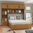 Ver imagem 1 de Guarda Roupa Modulado com Cama Paris 4 Portas 2 Gavetas