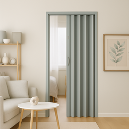 Porta Sanfonada Pvc 0,96x2,10 Multilit Cinza - 1
