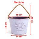 Ver imagem 6 de Balde Vaso Decorativo Enfeite Planta Arranjo Flores Kit 3PÇS