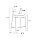 Ver imagem 7 de Kit 2 Banquetas com Encosto Conjunto Cozinha Alta Industrial e Apoio para Pés Preto Londres PU Nozes