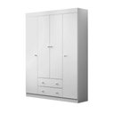 Ver imagem 1 de Conjunto Infantil Guarda Roupa e Cômoda Tais 100% Mdf Branco Brilho - Sallar Home